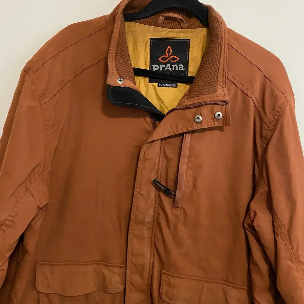 Prana Men's Breathe Jacket‎ Cargo Burnt Orange Size XL